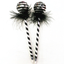Black and white Sequin ball craft ball pen
